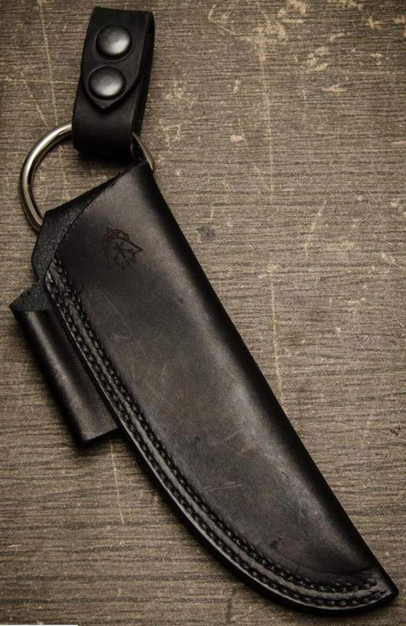 TOPS Bushcraft Leather Sheath & Firestarter - Black