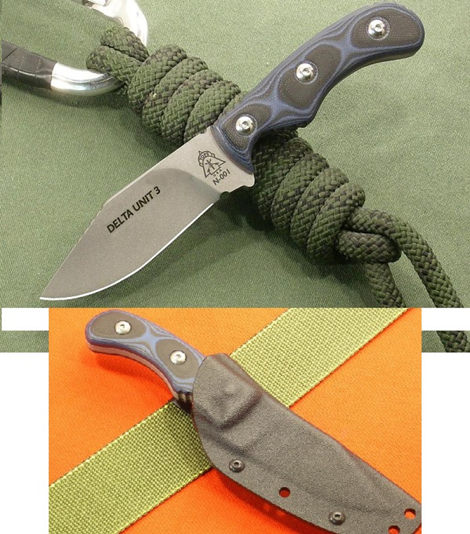 TOPS DEUT03 Delta Unit 3 with Kydex Sheath