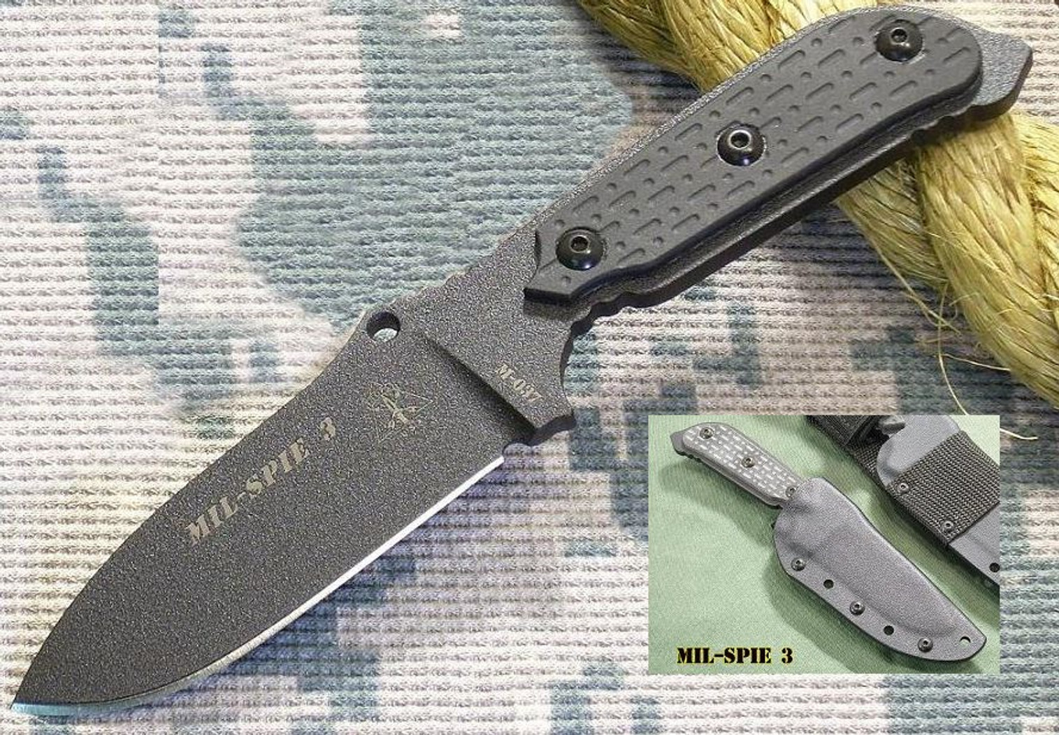 TOPS MIL03 Mil-Spie 3 w/Kydex Sheath