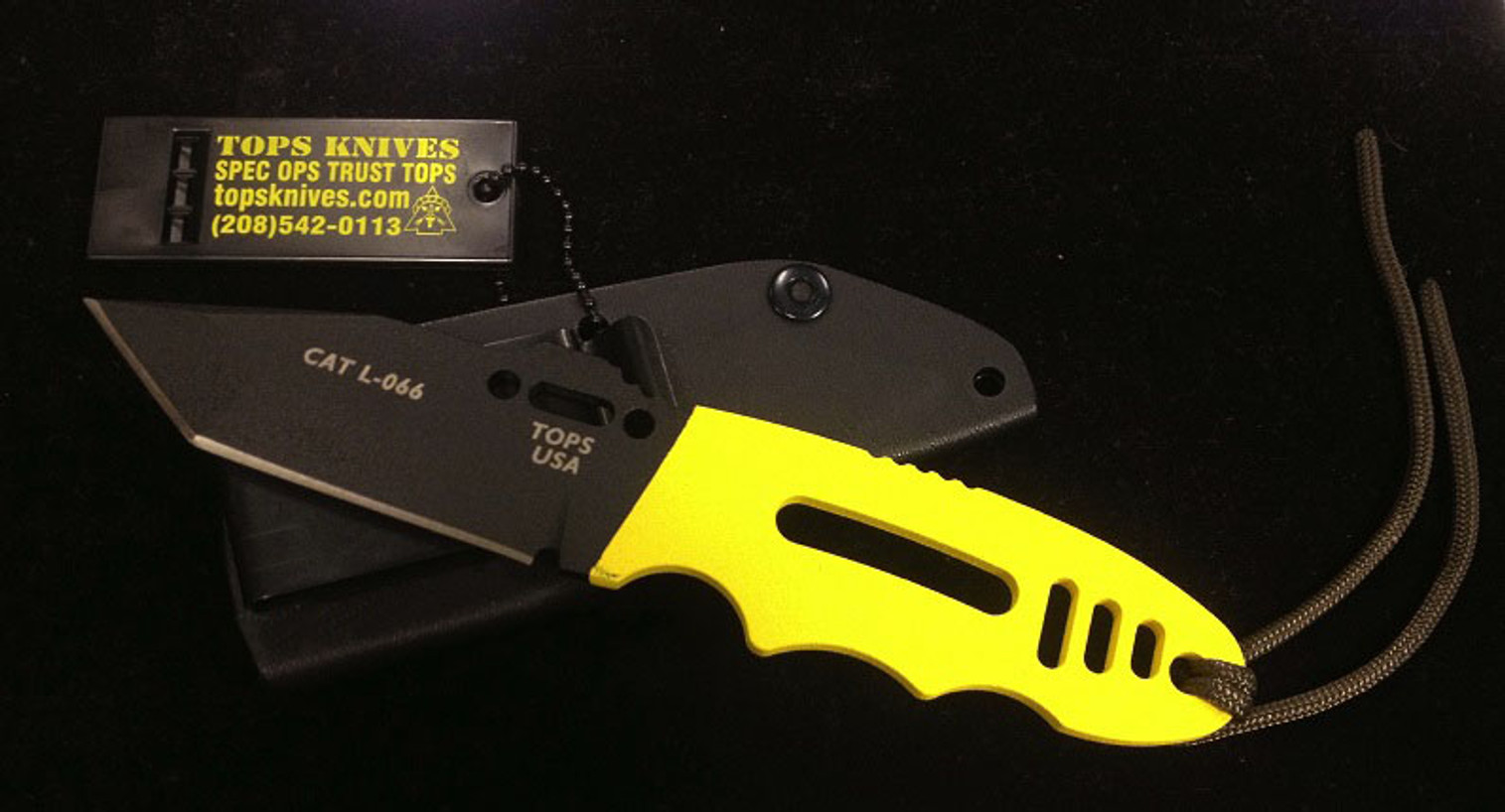 TOPS C.A.T. 202 Covert Anti-Terrorism w/Kydex Sheath - Yellow