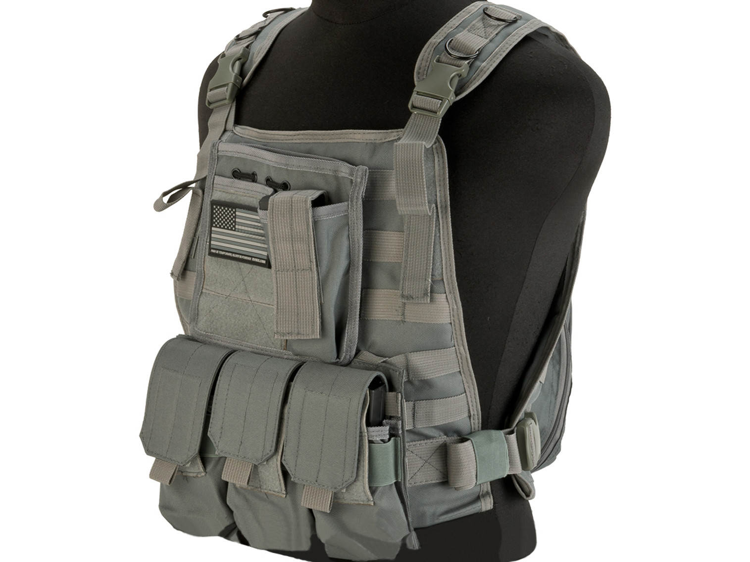 Avengers Tactical Spec. OPS MOLLE Plate Carrier / Load Bearing Vest (Color: Gray)