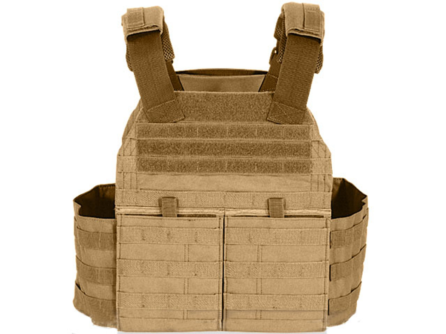 Voodoo Tactical MOLLE X-Lite Gen II Plate Carrier with MOLLE Cummerbund - Coyote Brown (Large)