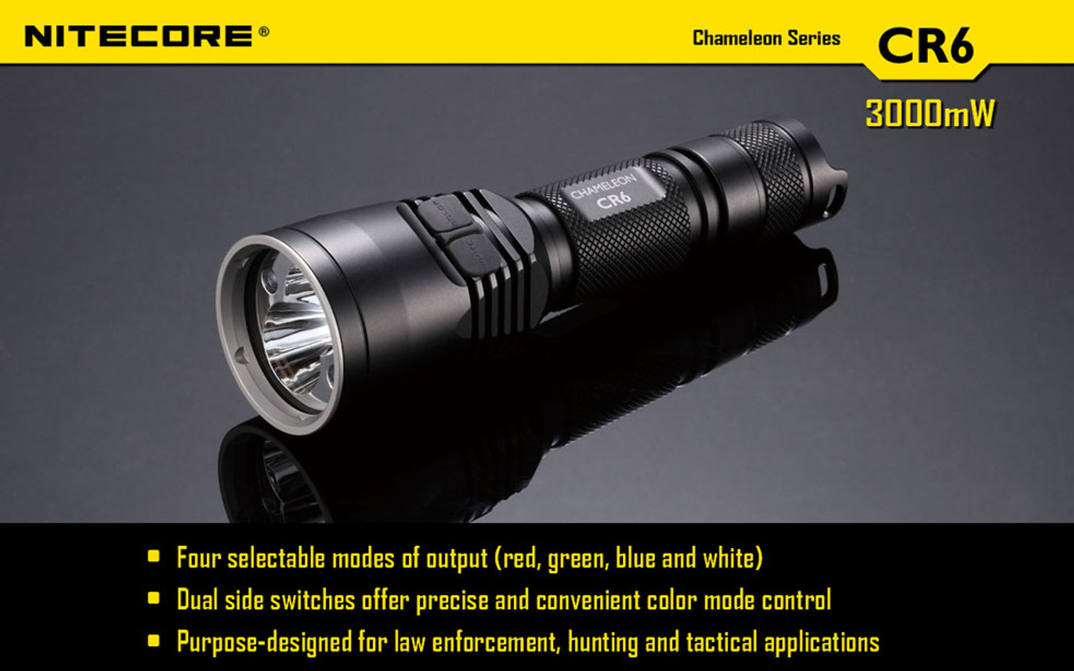 Nitecore CR6 Chameleon Red LED 440 Lumens