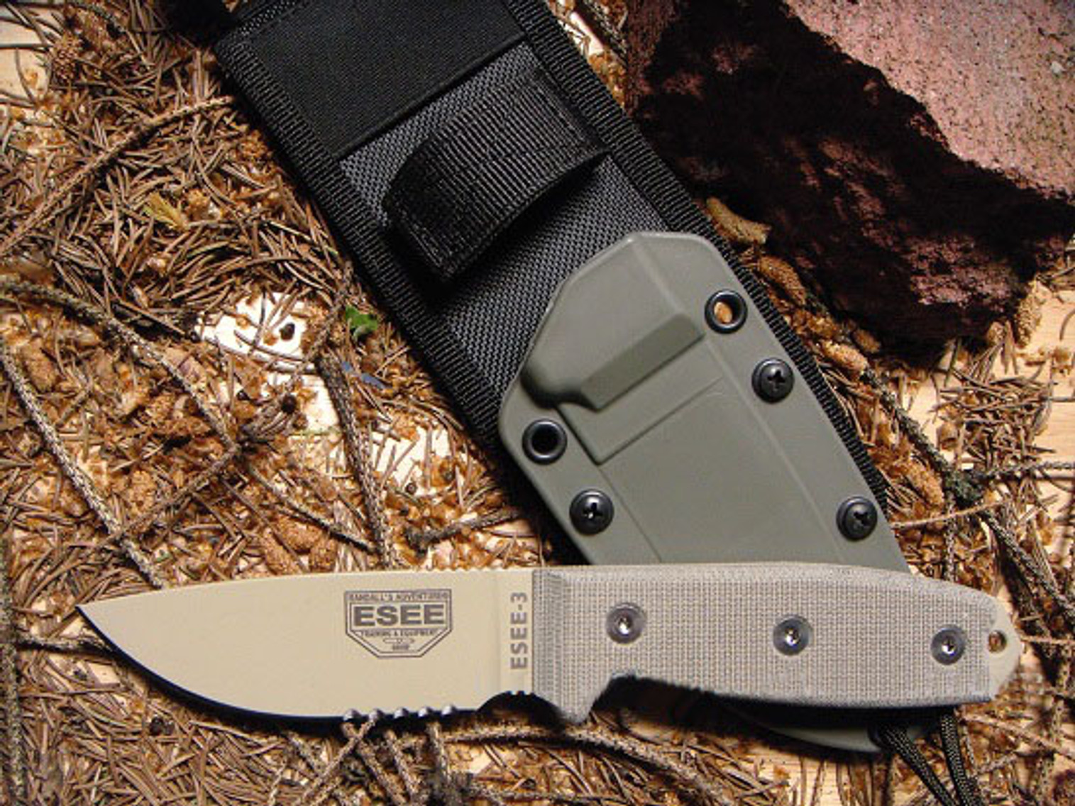 ESEE 3S-MB-DT Desert Tan Blade with Serration