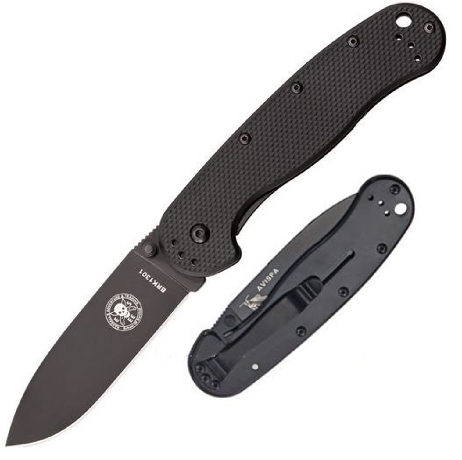 ESEE BRK1301B Avispa Framelock Black Blade - Black Handle