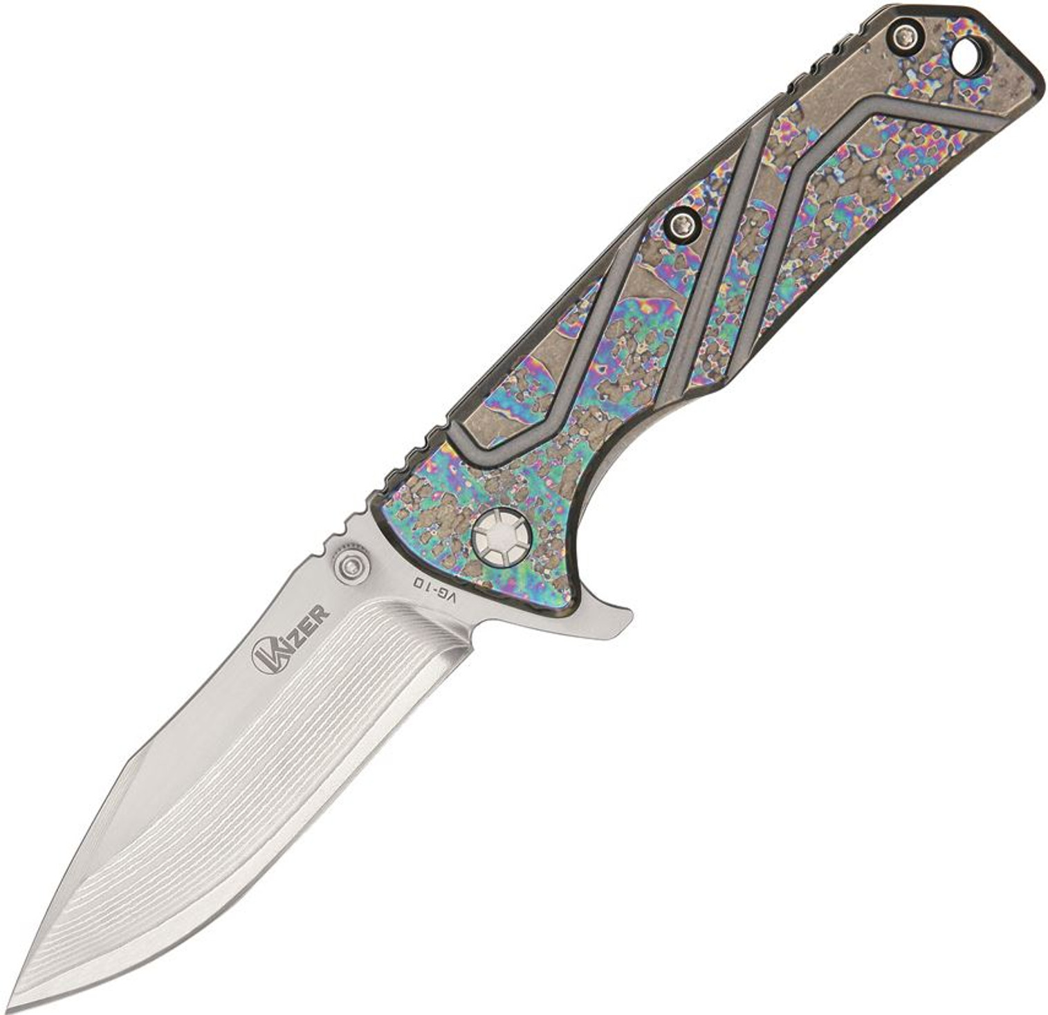 Kizer Cutlery 302BC Folder Takefu VG-10 Damascus