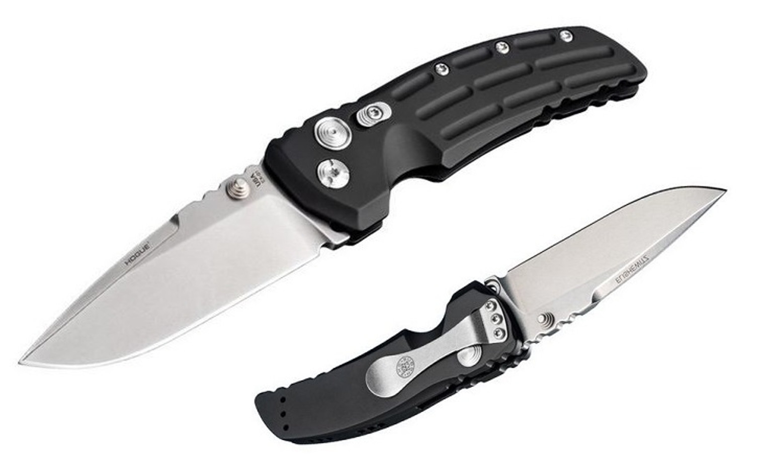 Hogue EX-01 Drop Point 4" Black Aluminum Handle