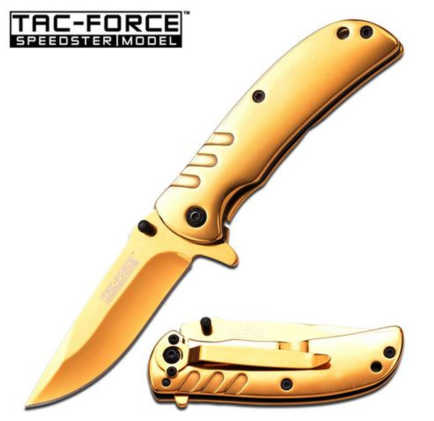 Tac Force 847GD Gold Ti-Coat Framelock
