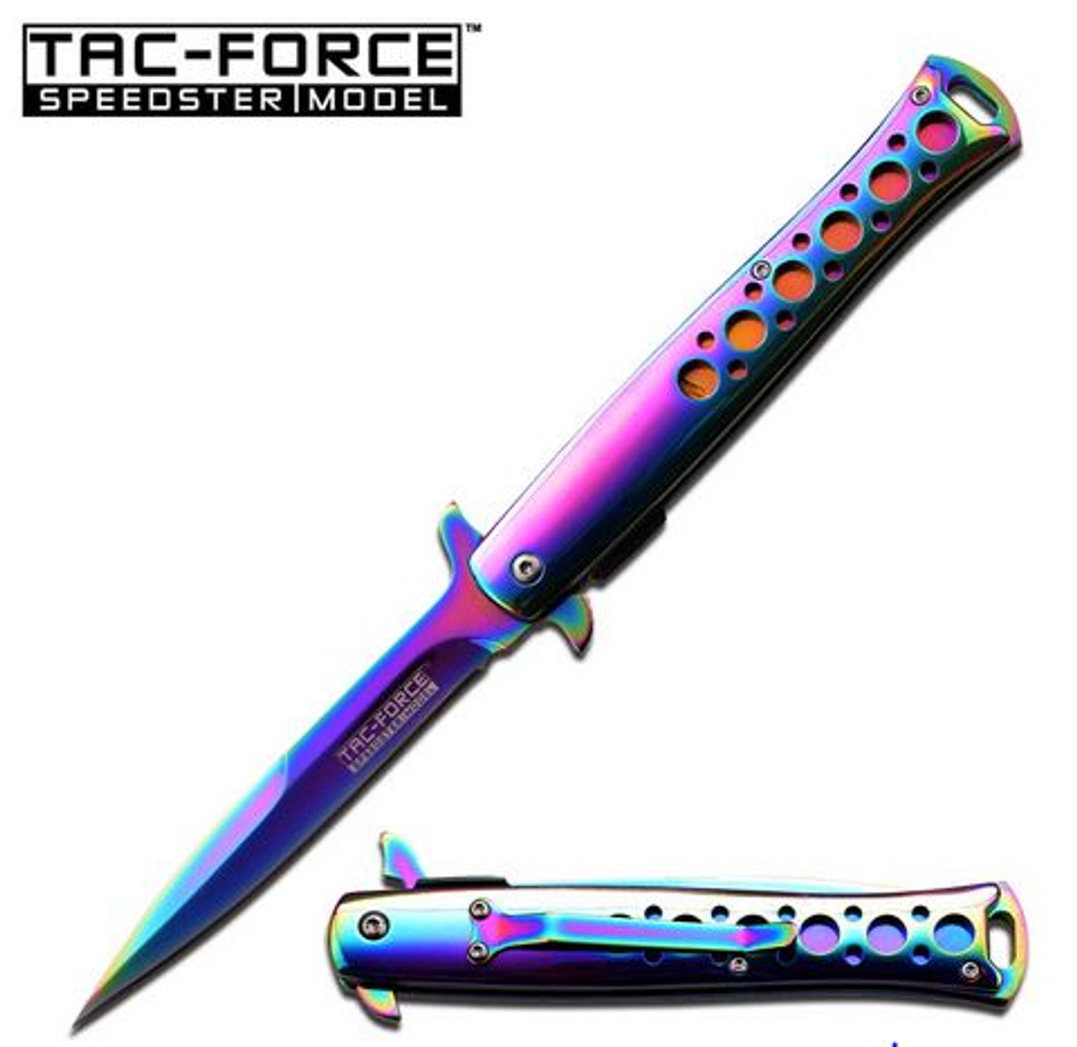 Tac Force 884RB Rainbow Assisted Open Stiletto