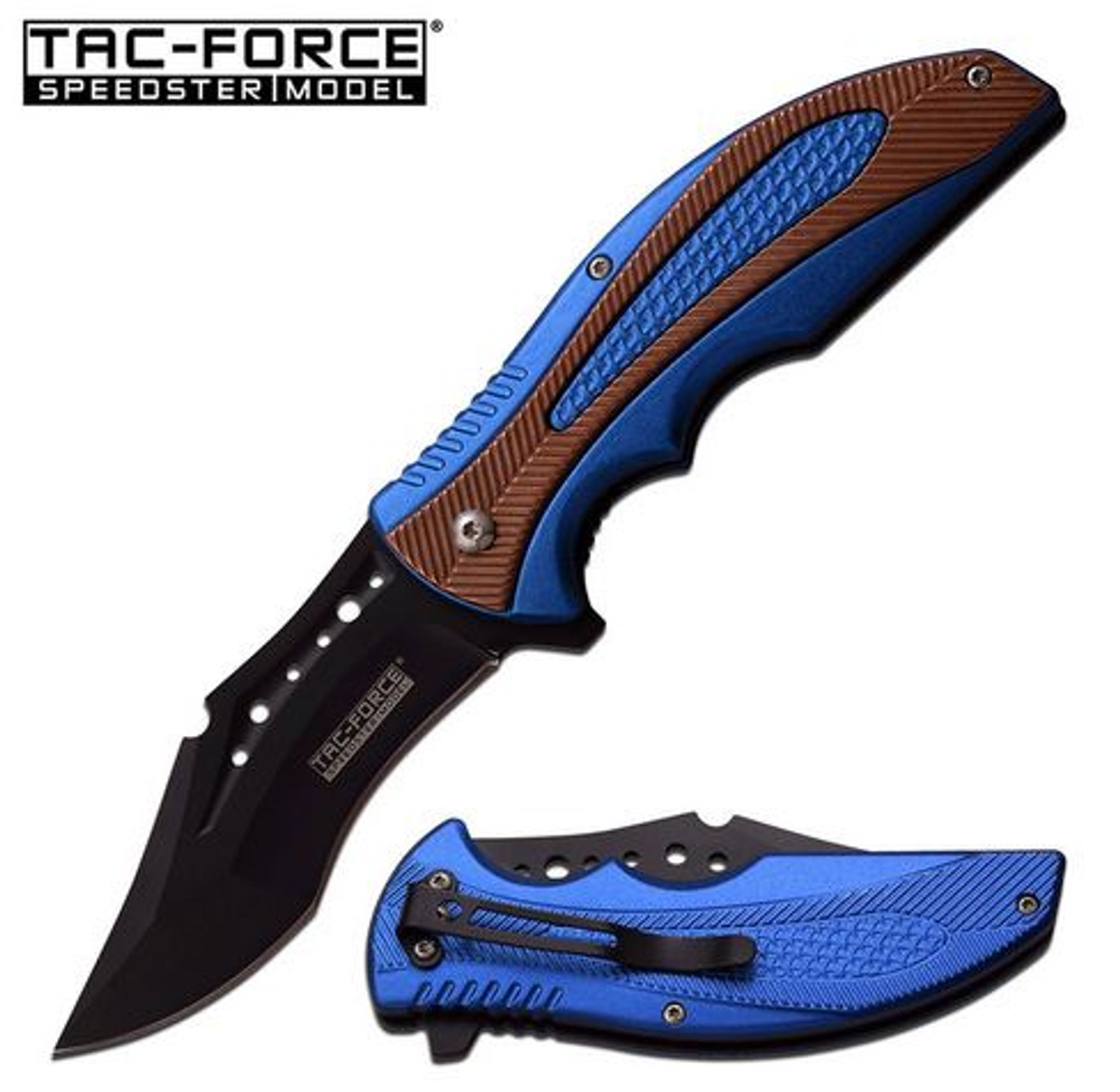 Tac Force 931BL Assisted Open Blue & Bronze Folder