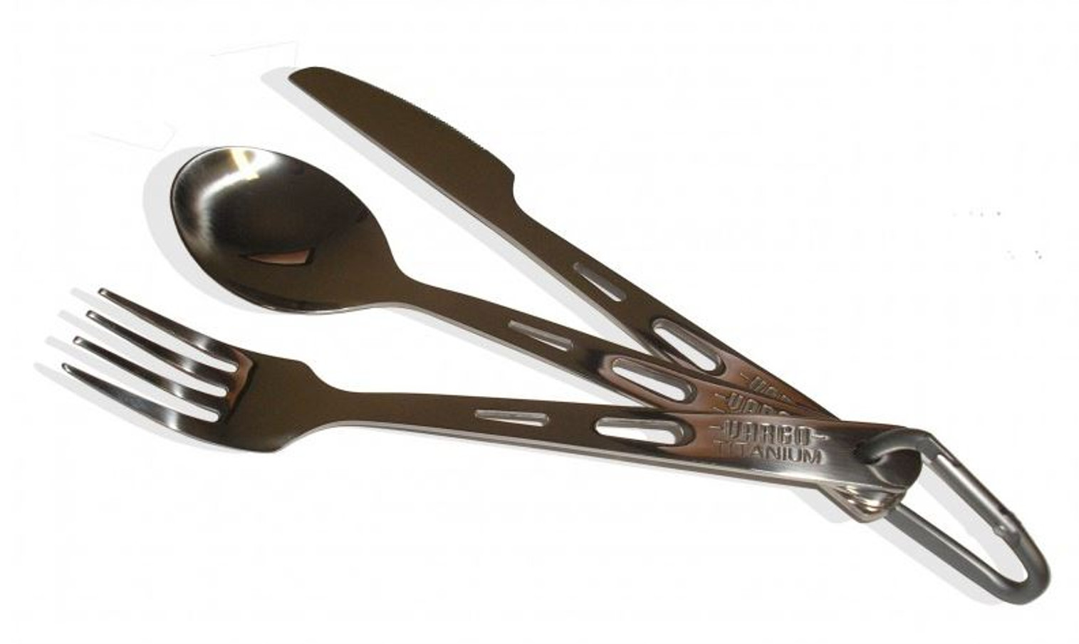 Vargo Titanium Spoon/Fork/Knife Set - Polished