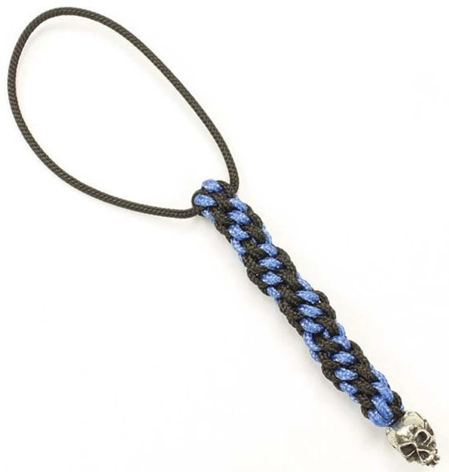 Schmuckatelli Co. Joe Mini Bead Pewter - Black/Blue Lanyard