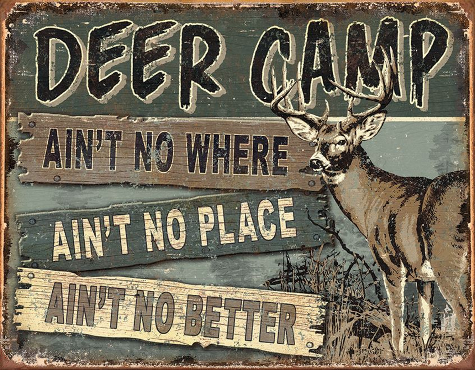 Tin Sign 1983 Deer Camp