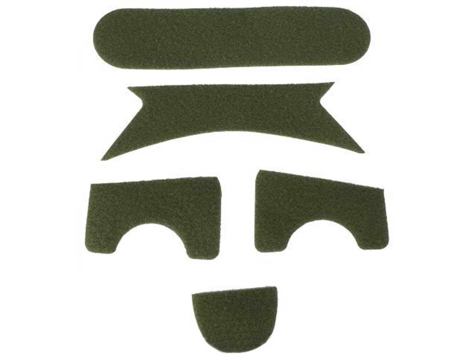 Emerson Hook and Loop Adhesive Strips for MICH Type Helmets - OD Green