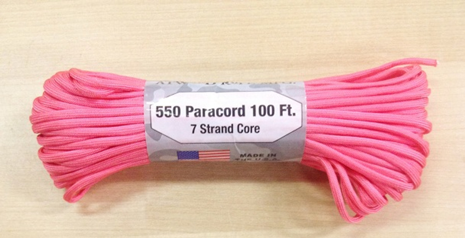 550 Paracord, 100Ft. - Hot Pink