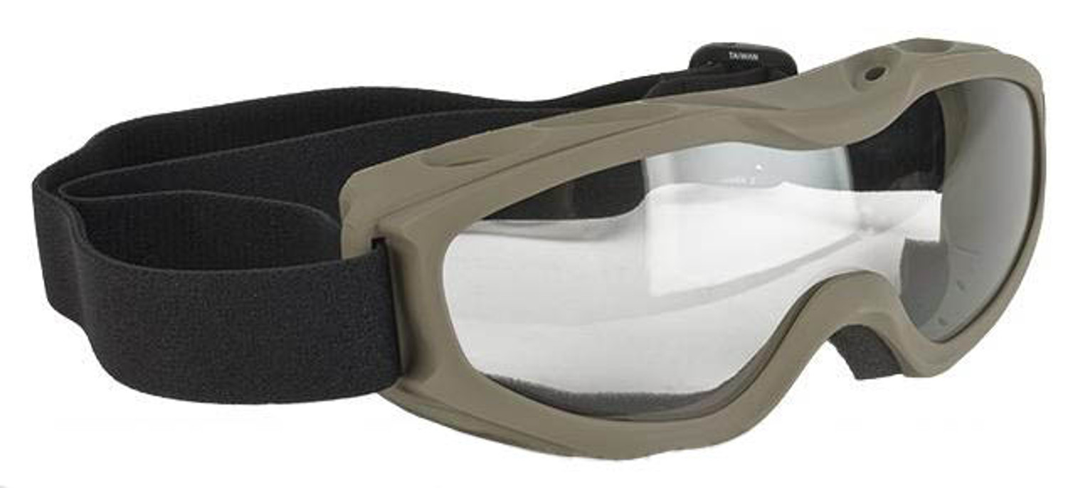 Guard-Dogs Evader II FogStopper Goggles Full Seal - Dark Earth / Clear