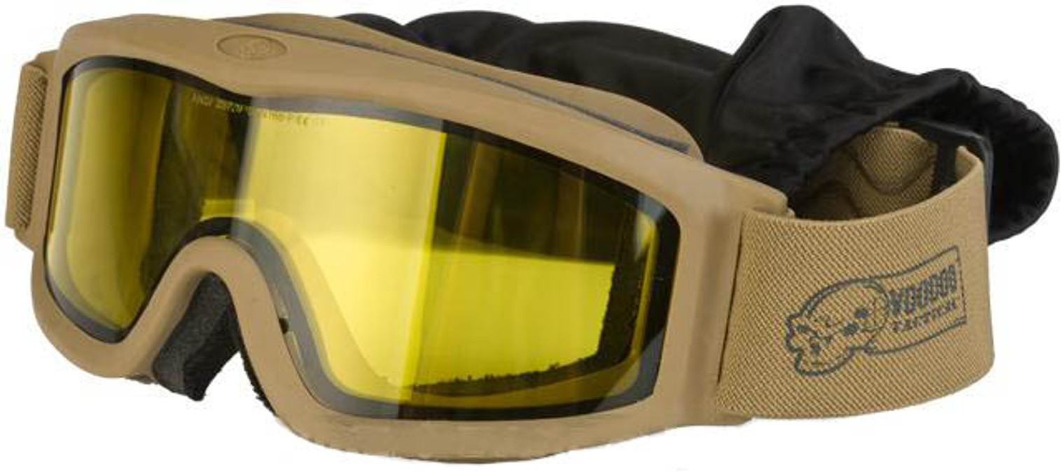 Voodoo Tactical Full Seal Tactical Goggle Kit with Three Lenses - Coyote