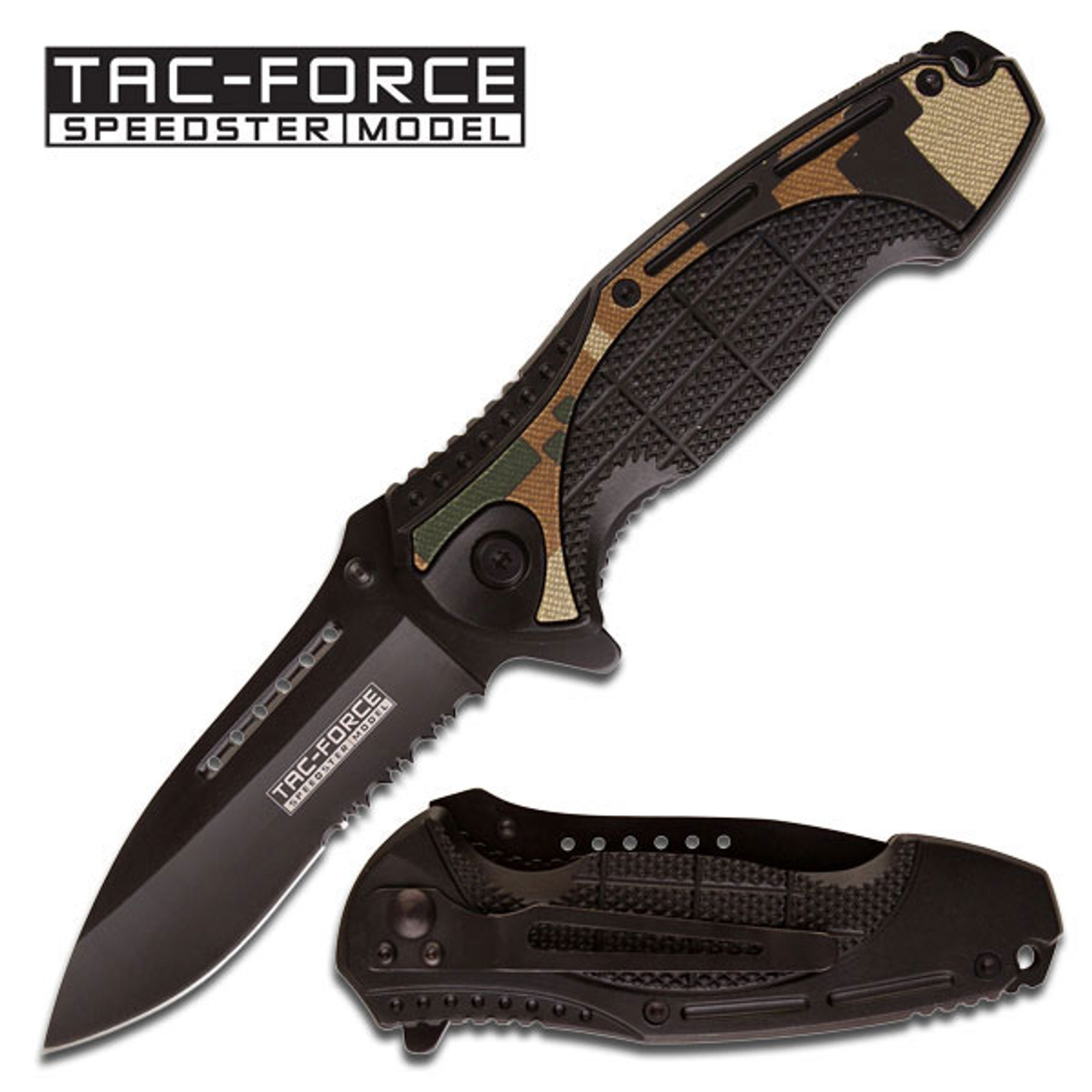 Tac Force TF689CA Camo Aluminum Handle Folder