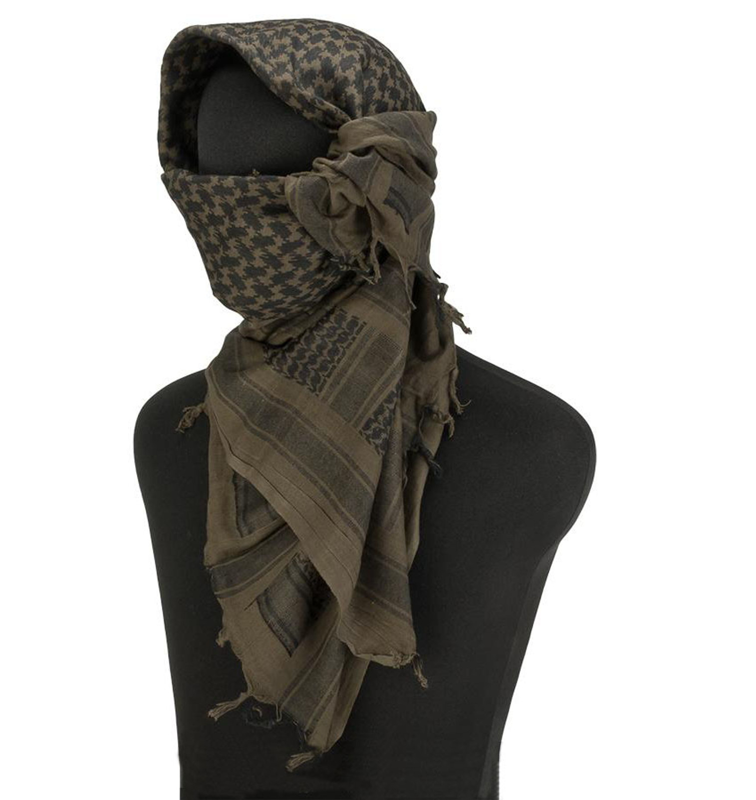 Matrix Woven Coalition Desert Shemagh / Scarves - Mocha / Black