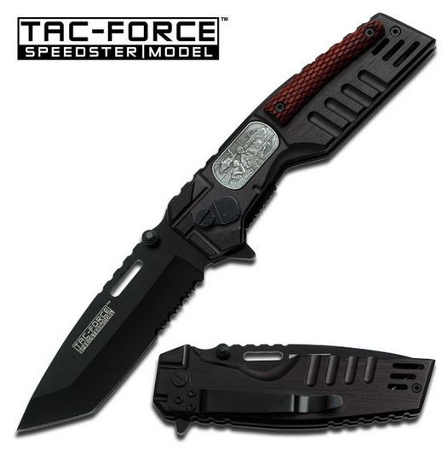 Tac Force TF777T Army Medallion Tanto Assisted