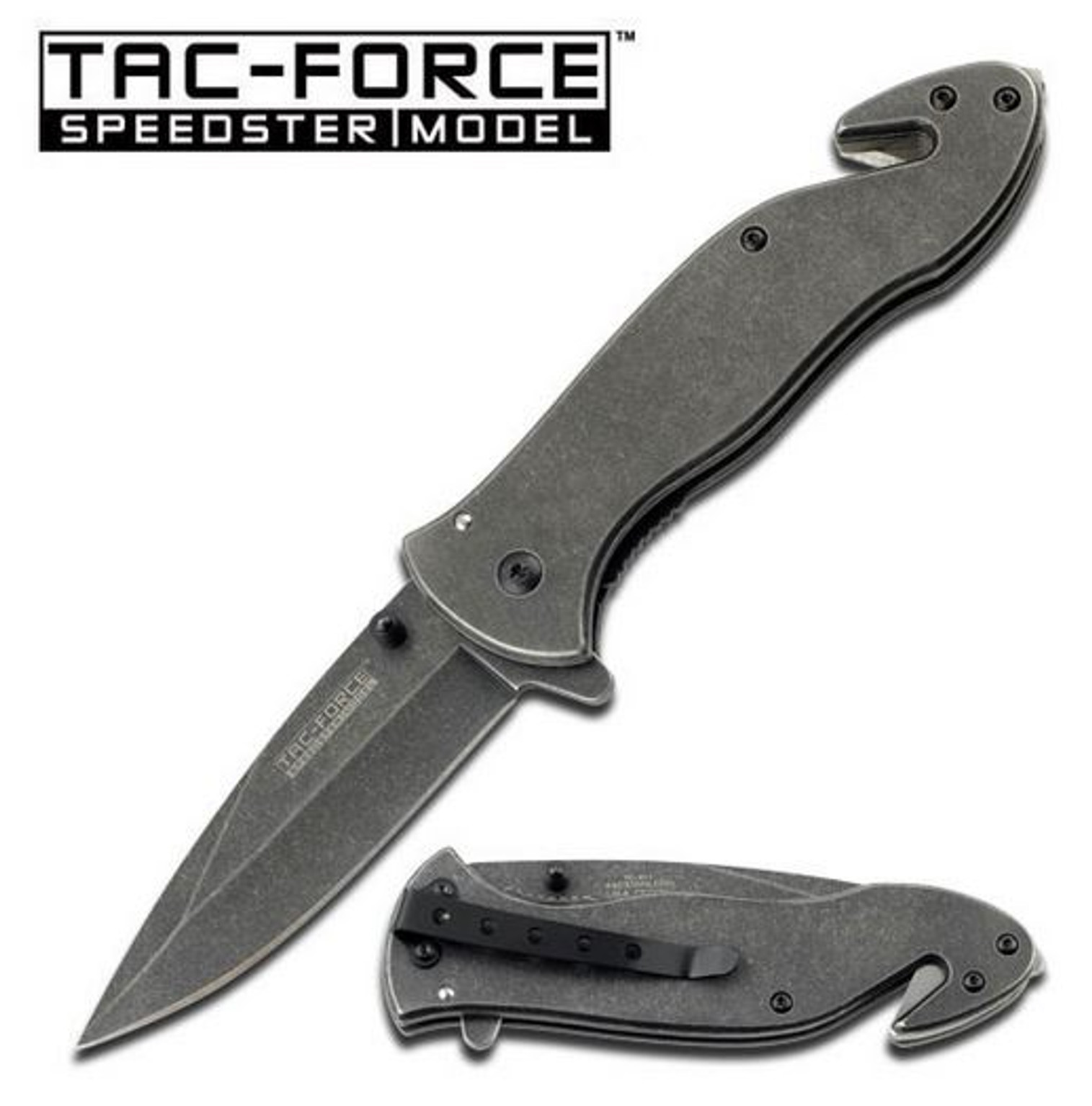 Tac Force TF811SB Stone Washed Steel Folder