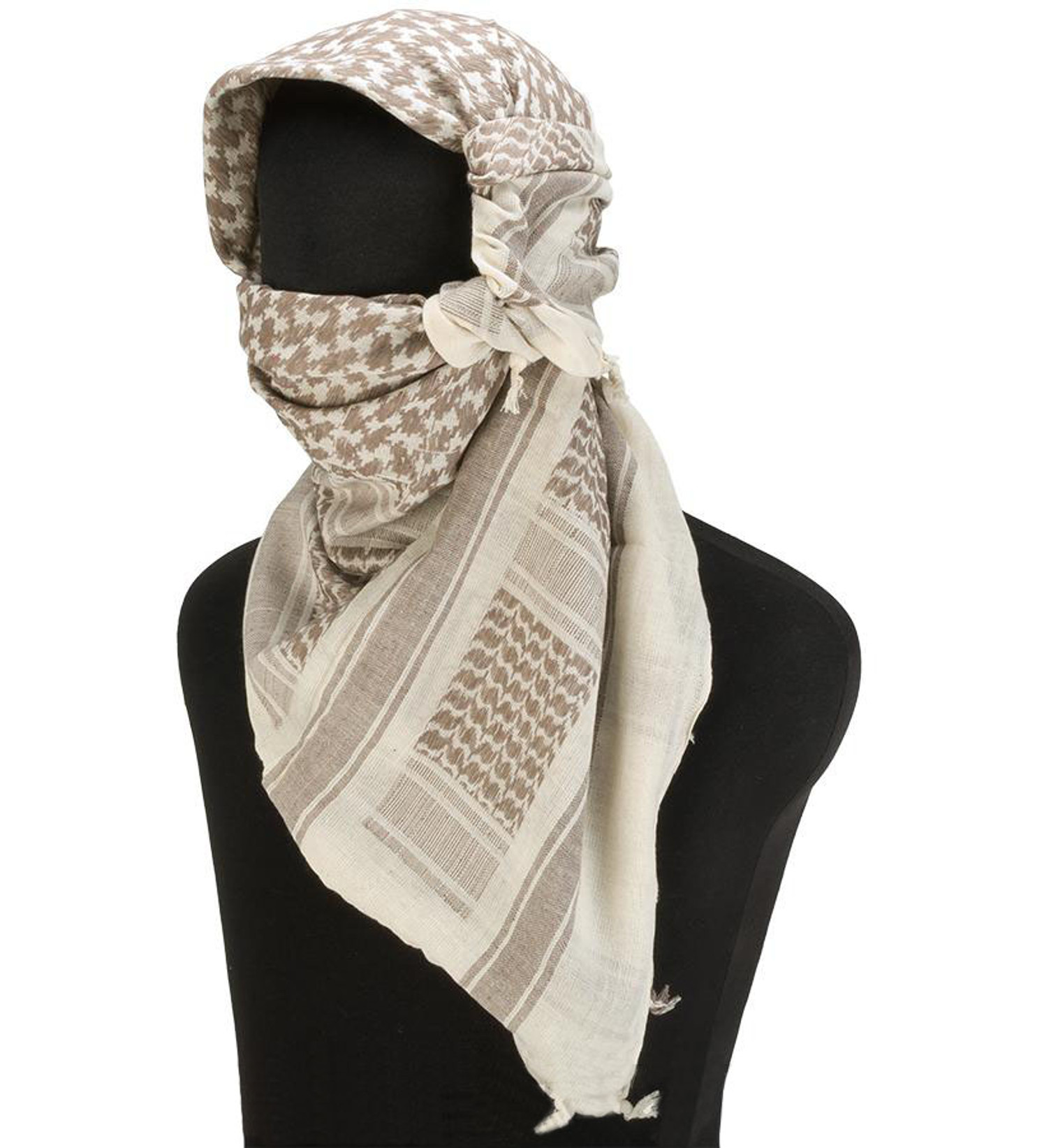 Matrix Woven Coalition Desert Shemagh / Scarves. - Brown / Tan