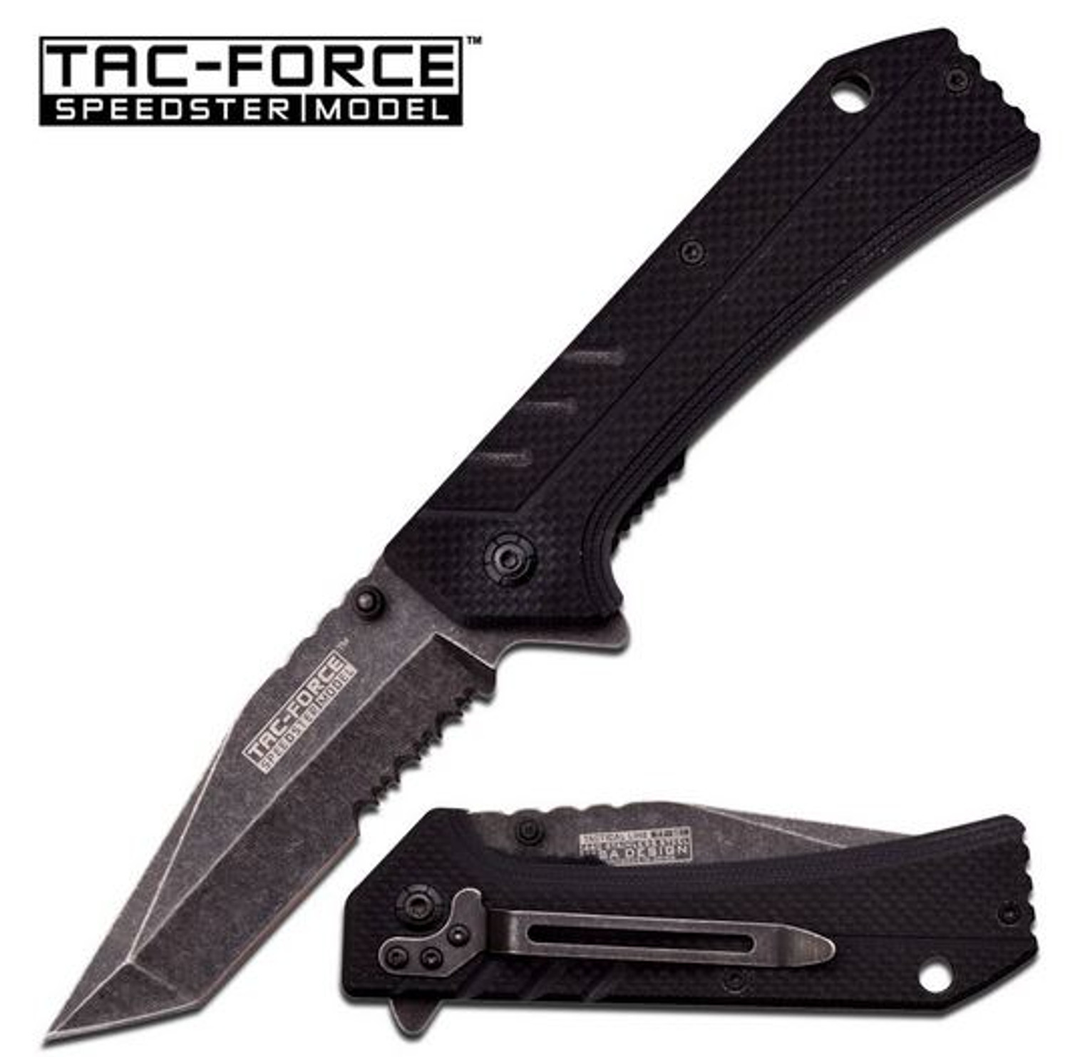 Tac Force TF851BK Black Stonewash Tanto