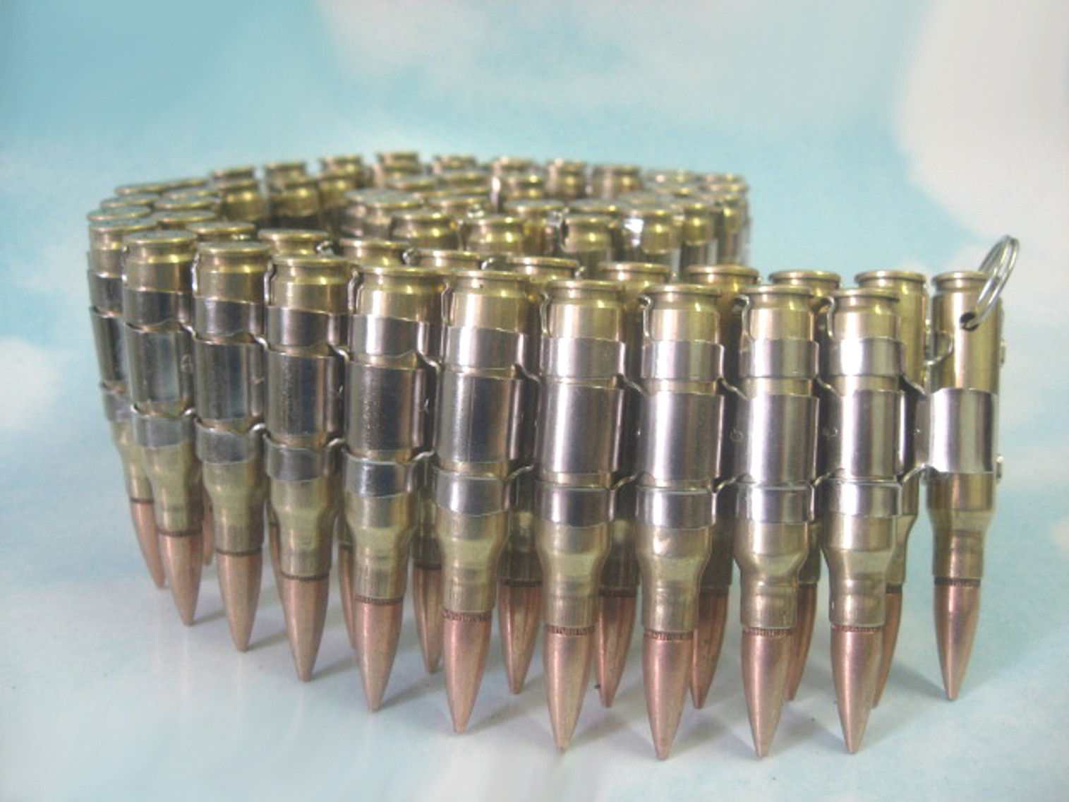  Bullet Belt 7.62 mm - Brass Casings & Nickel Links