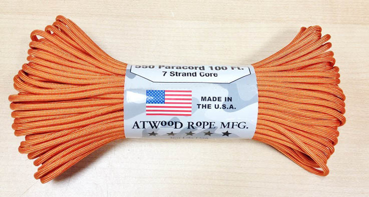 550 Paracord, 100Ft. - Burnt Orange