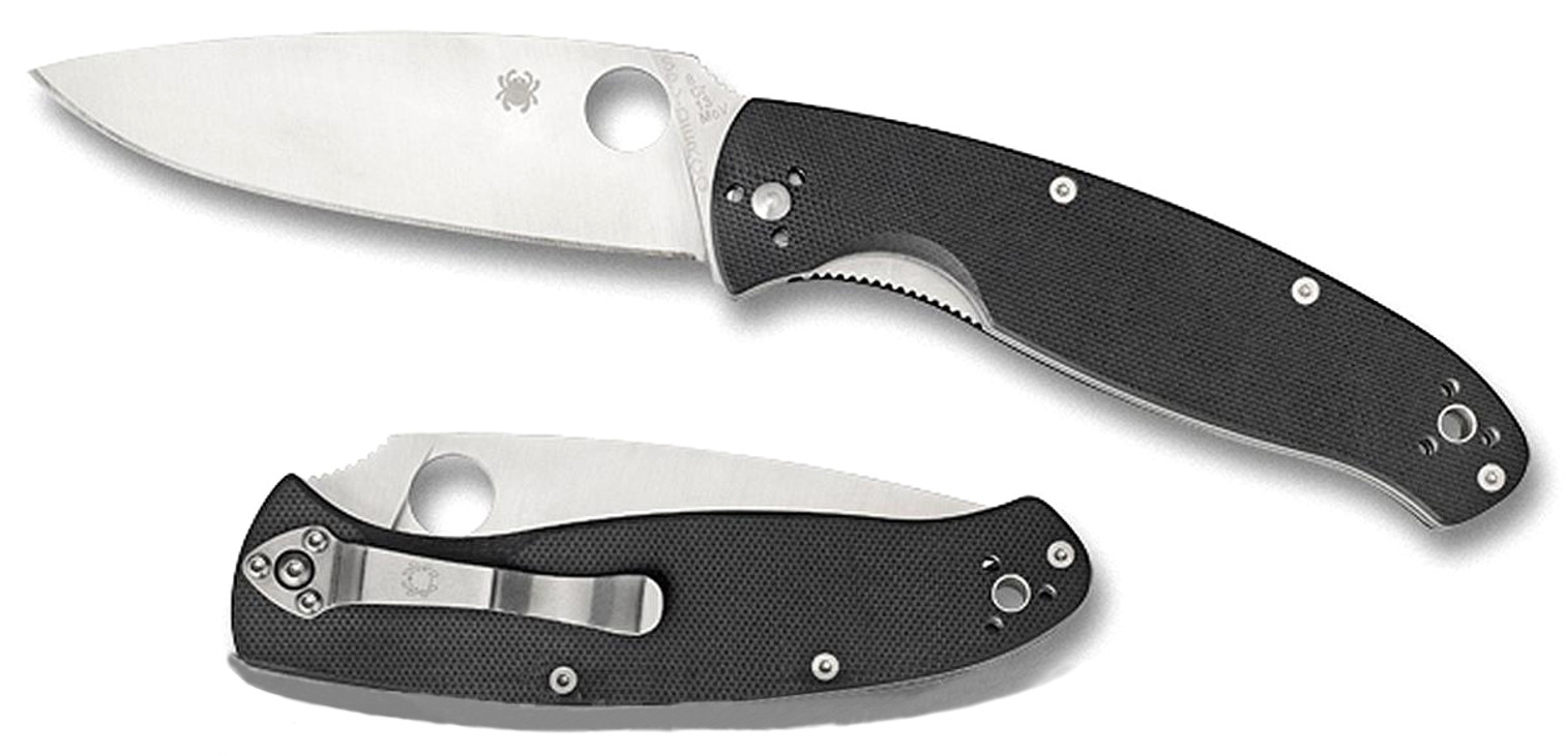 Spyderco Resilience 4.25" Liner Lock Knife with G10 Grips - Plain Blade