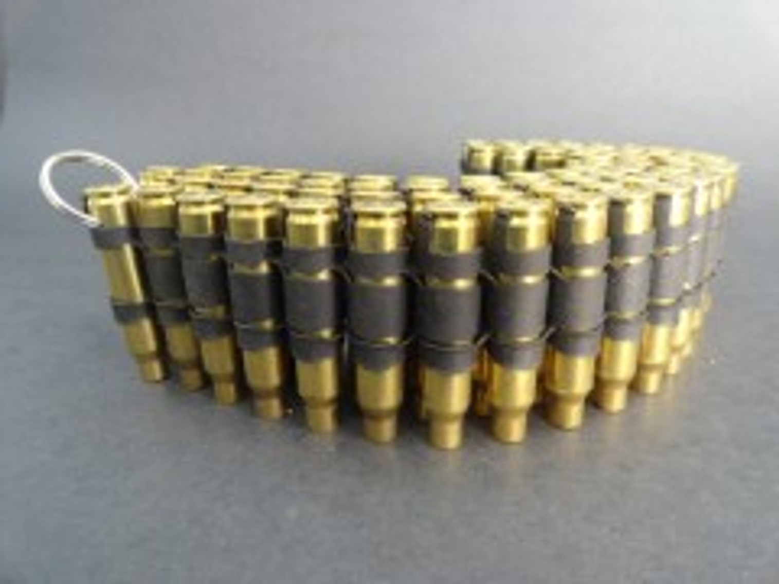 .223 Caliber Bullet Belt - No Tip - Brass/Black