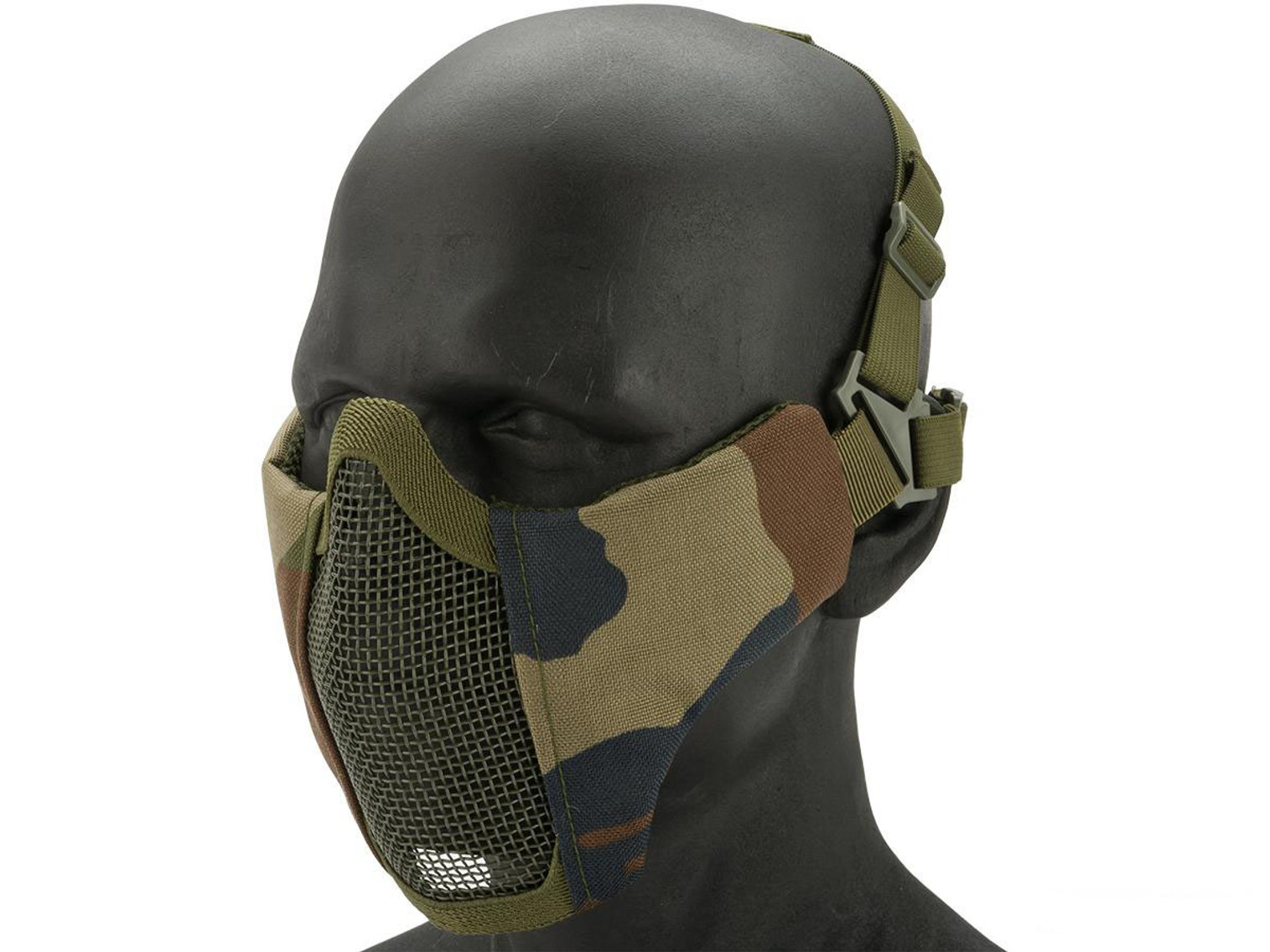 Matrix Low Profile Iron Face Padded Lower Half Face Mask (Color: Woodland)