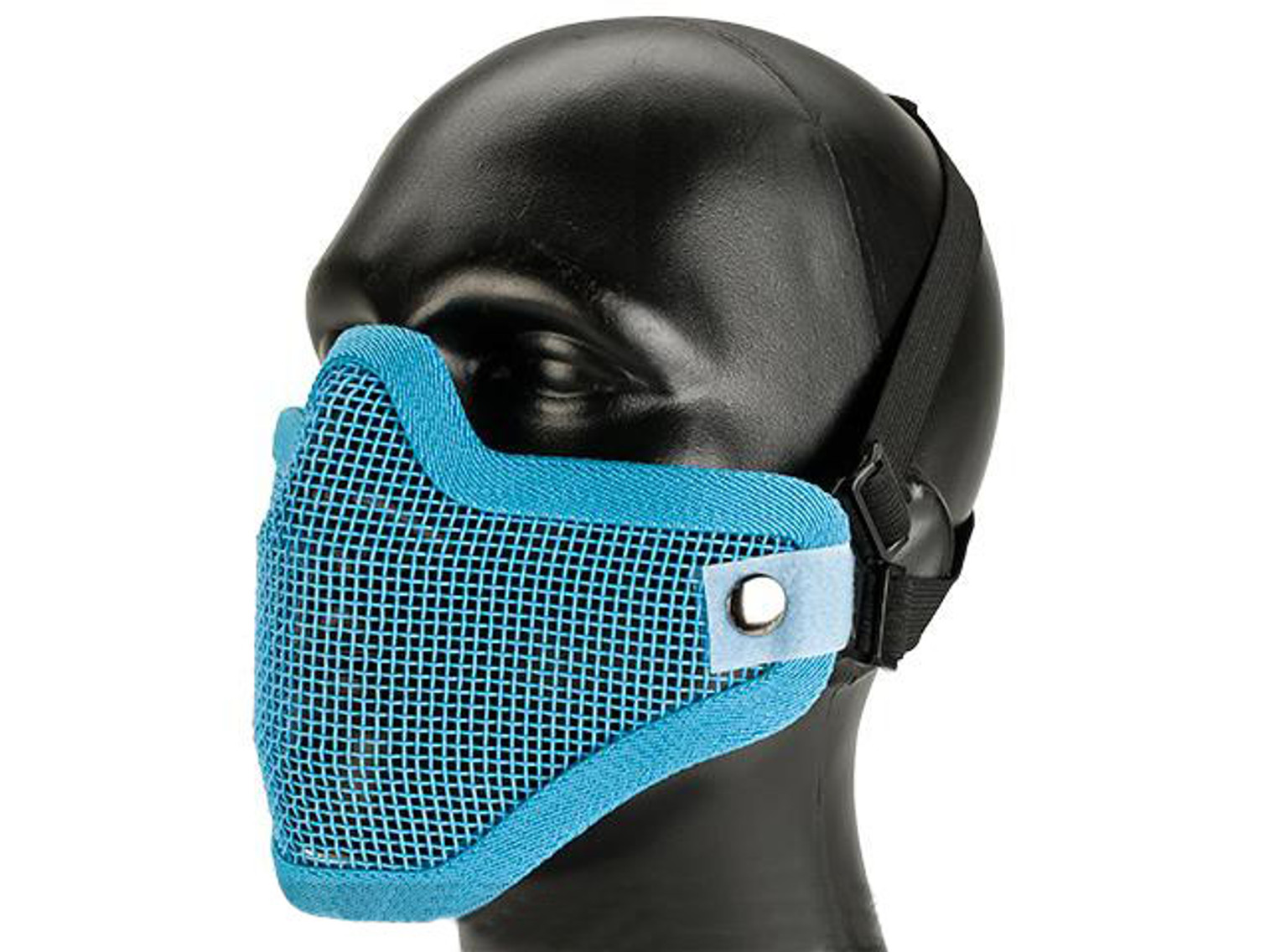 Matrix Iron Face Carbon Steel Mesh "Striker V1" Lower Half Mask - Blue