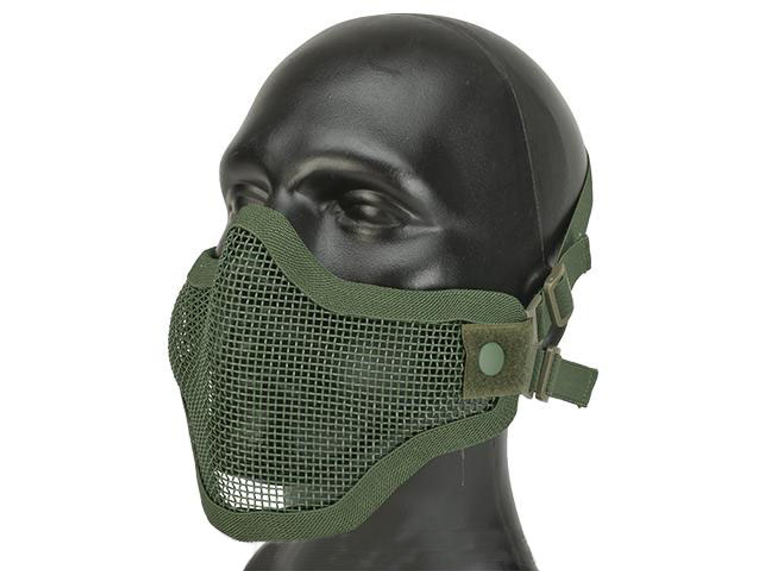 Matrix Iron Face Carbon Steel Mesh "Striker V1" Lower Half Mask - OD Green