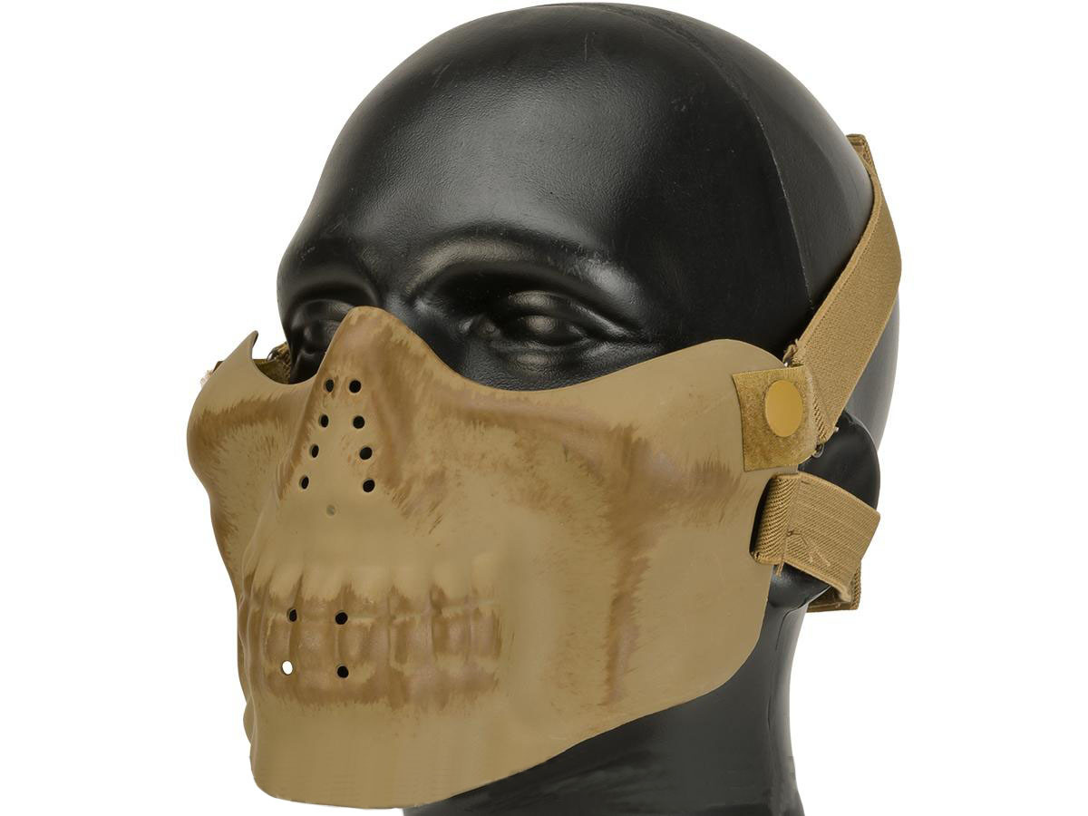 Matrix Skull Iron Face Lower Half Mask (Tan) - Hero Outdoors