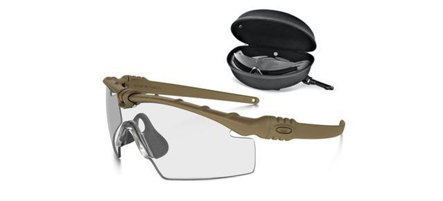 Oakley SI Ballistic M Frame 3.0 Strike Array Shooting Glasses (Color: Dark Bone / Clear, Smoke Grey Lenses)