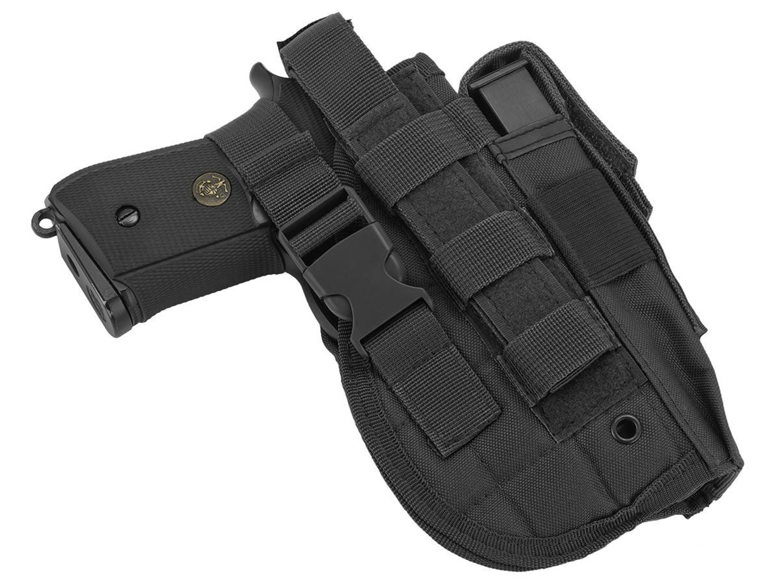 Matrix Universal MOLLE / Belt Mount Holster for Handguns pistols (Color: Black)
