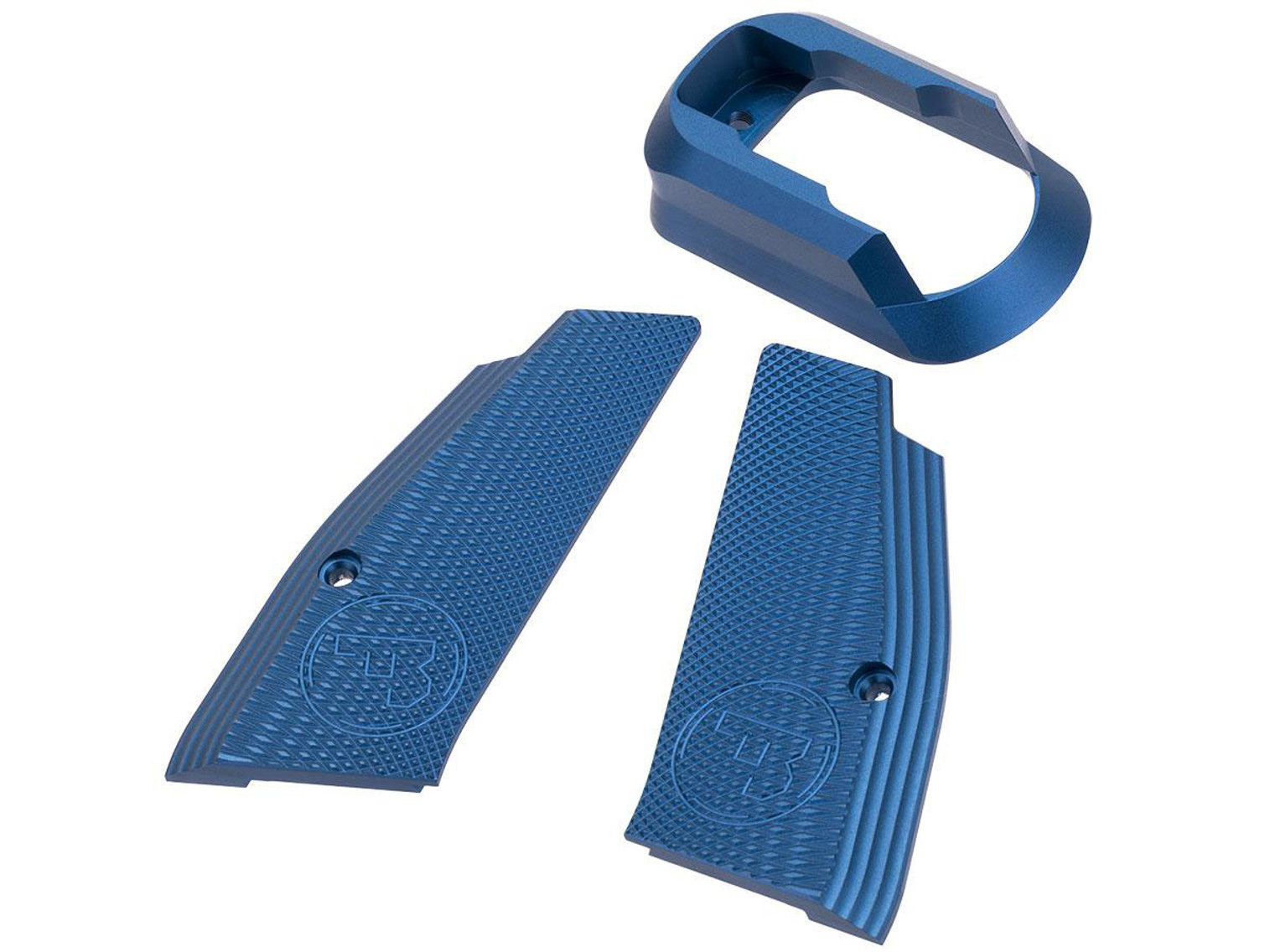 ASG Short Grip and Magwell Set for ASG CZ SP-01 Shadow Airsoft Pistols (Color: Blue)
