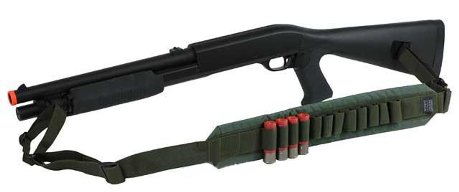 Matrix Tactical Military Style CQB Shotgun Sling w/ Shotgun Shell Holder - OD Green