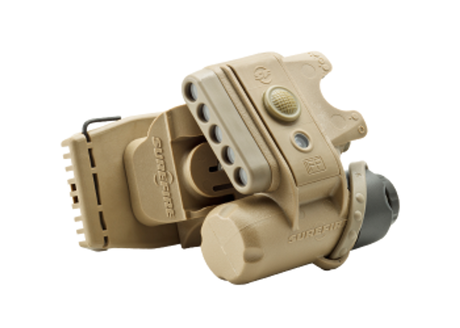 SureFire HL1-D-TN Helmet Light, with Yellow-Green & Infrared LEDs, Color: Coyote Tan