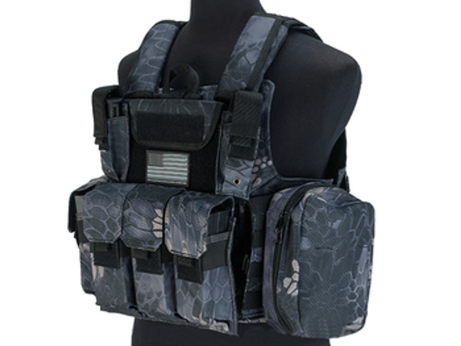 USMC Style C.I.R.A.S. Type Force Recon Tactical Vest w/ Full Pouch System - Urban Serpent