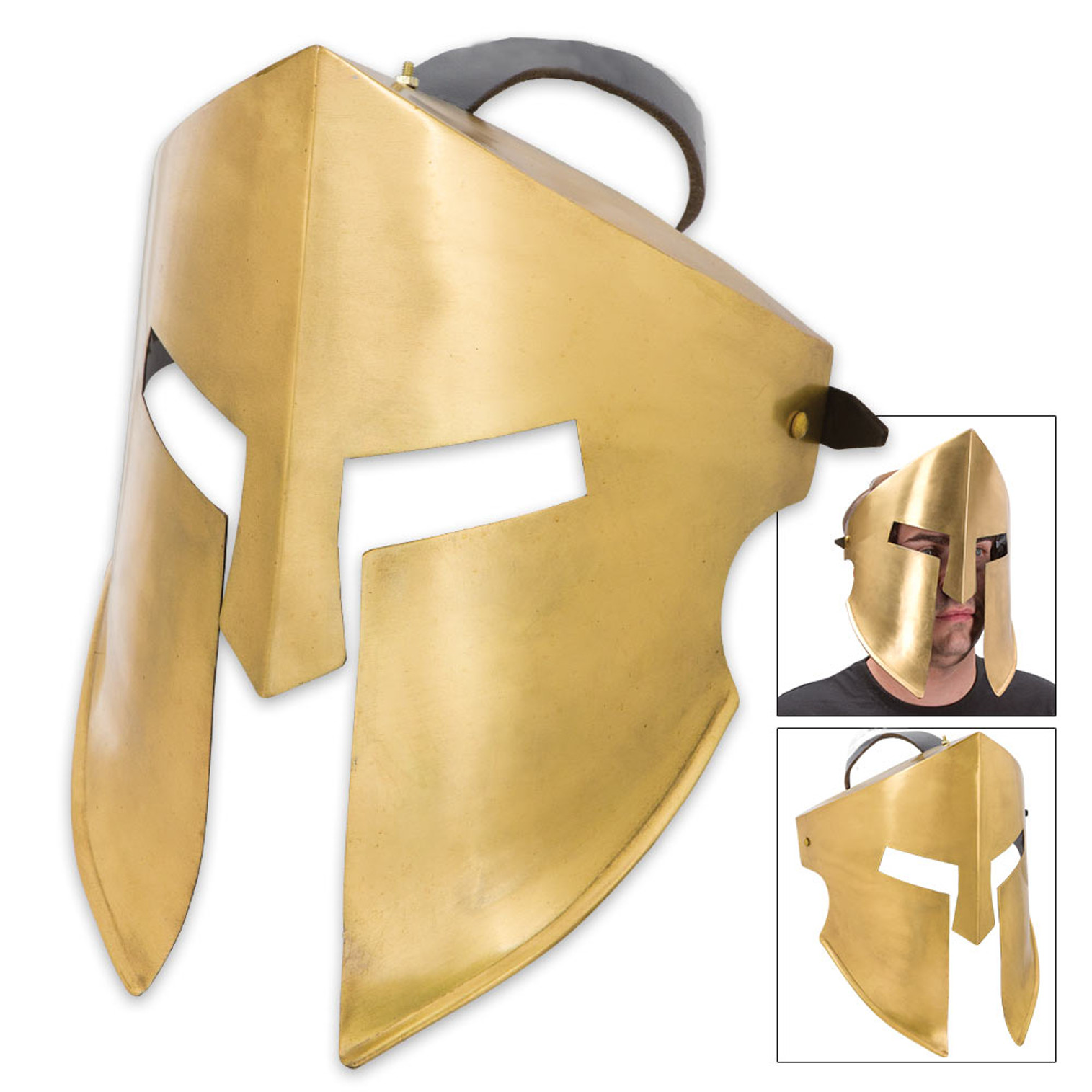 20-Gauge Iron Spartan Battle Mask – Brass