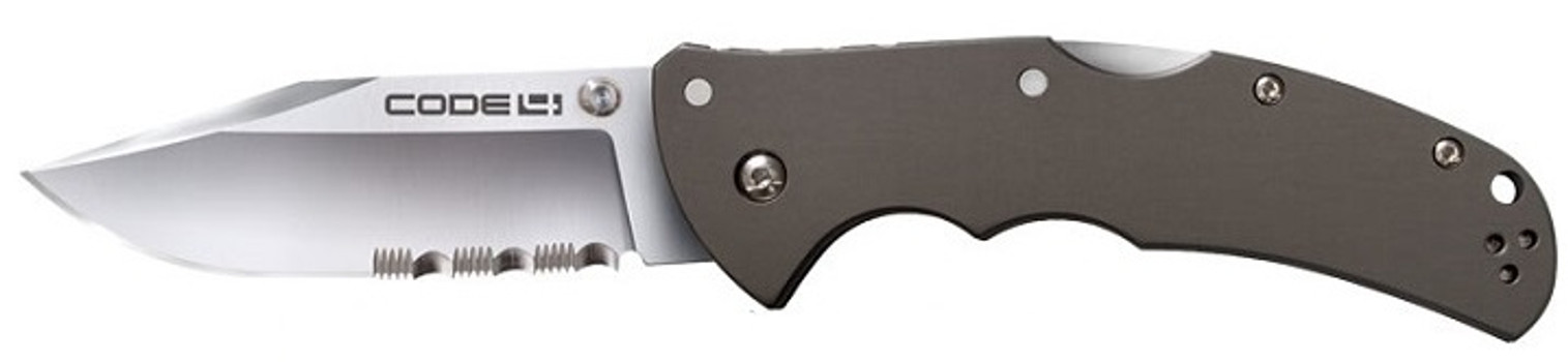 Cold Steel 58TPCH Code-4 Clip Point Half Serrated