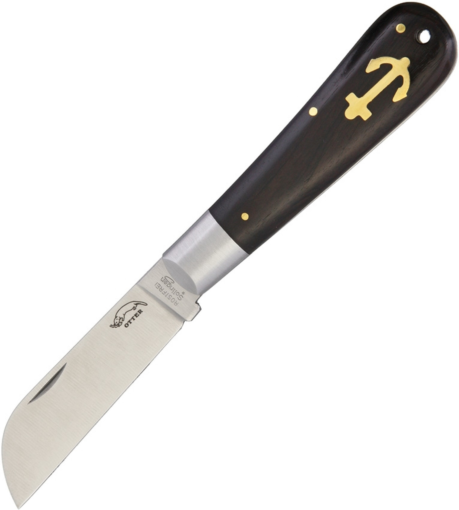 Large Anchor Knife Black Wood