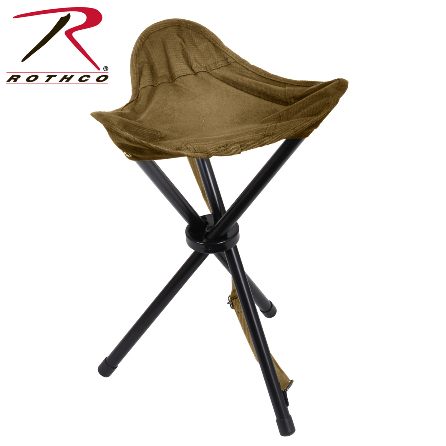 Rothco Collapsible Stool With Carry Strap - Coyote Brown