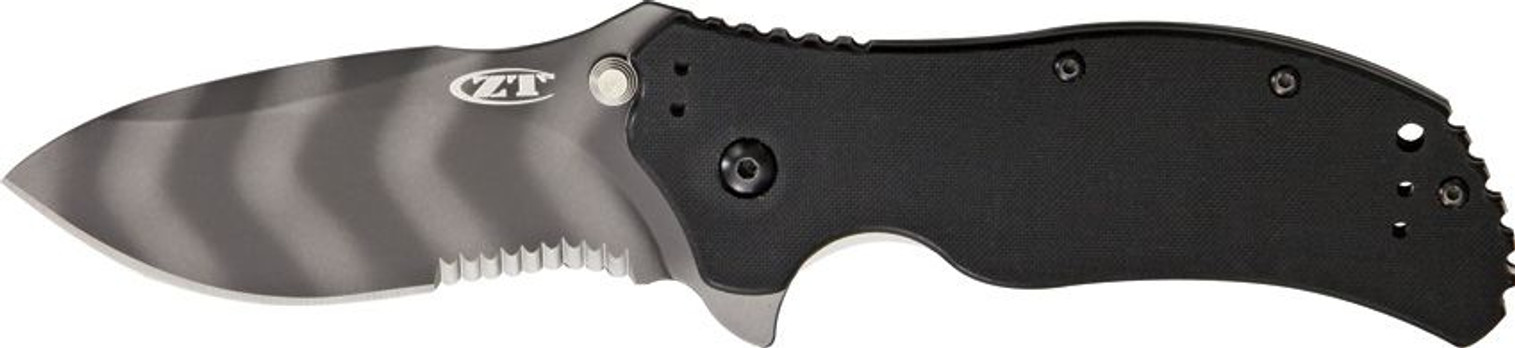 Zero Tolerance ZT350TSST Tiger Stripe - Partially Serrated