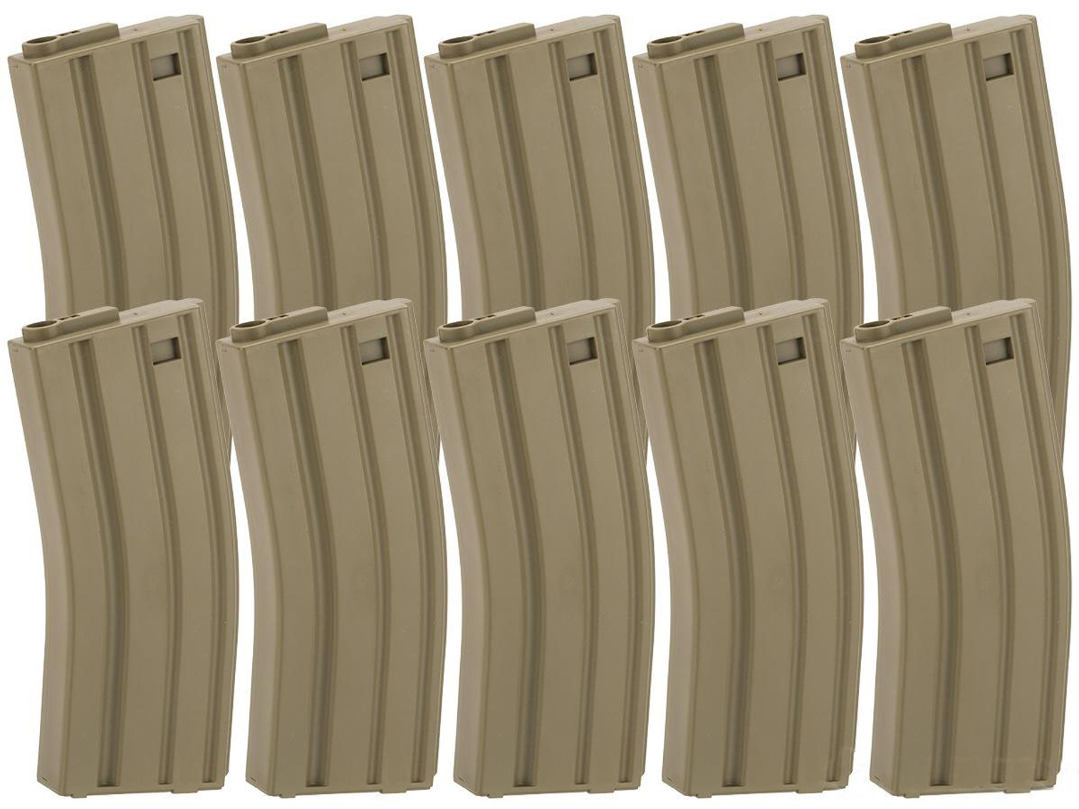 King Arms 120 Round Mid-Cap M4/M16 AEG Magazine (Color: Desert / Box of 10)