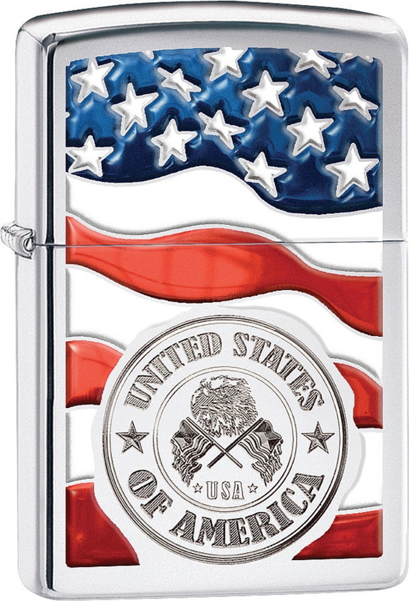 Zippo American Stamp on Flag