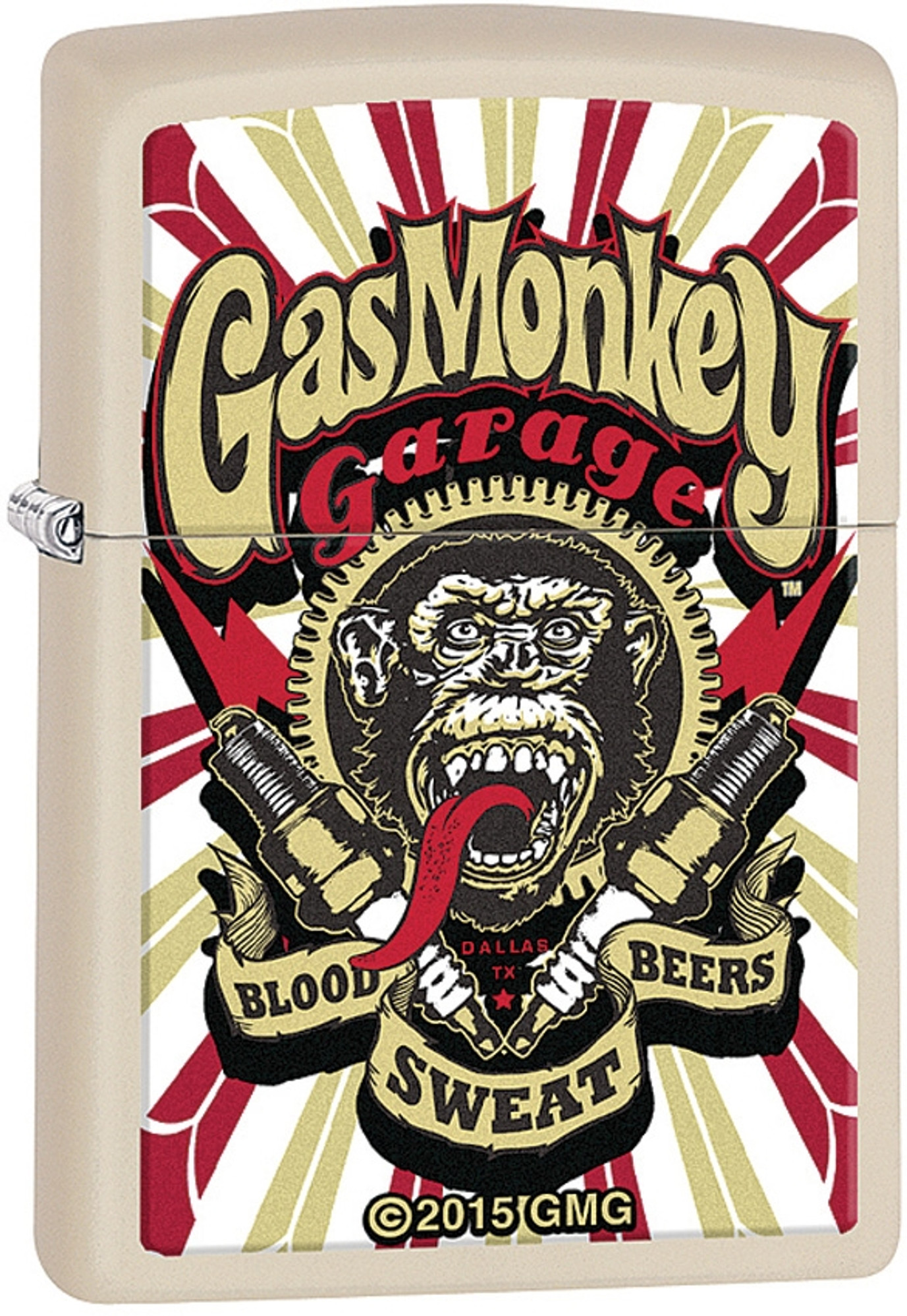 Zippo Gas Monkey Color Logo. Measure