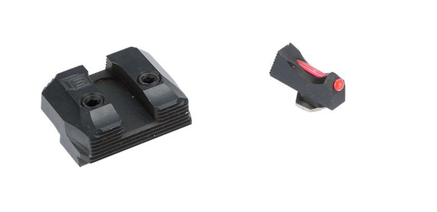 Salient Arms International - SAI Fiber Optic Front w/ Blacked Out Rear Replacement Sights for GLOCK Pistols